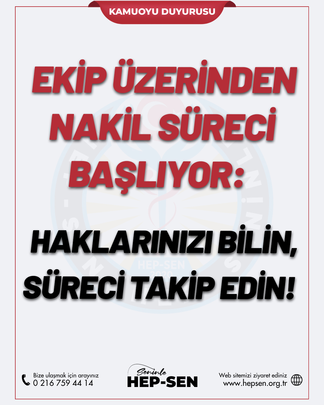 EKİP Üzerinden  Nakil Süreci Başlıyor Haklarınızı Bilin, Süreci Takip Edin!